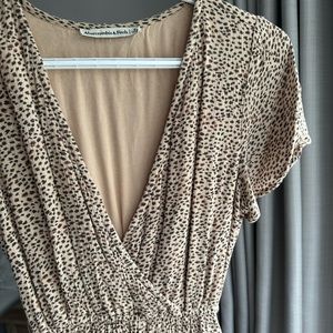 Abercrombie waist dress cheetah